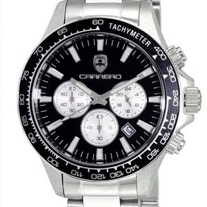 Torino Carrero Avatar Men’s Chronograph Watch (Black/Silver)